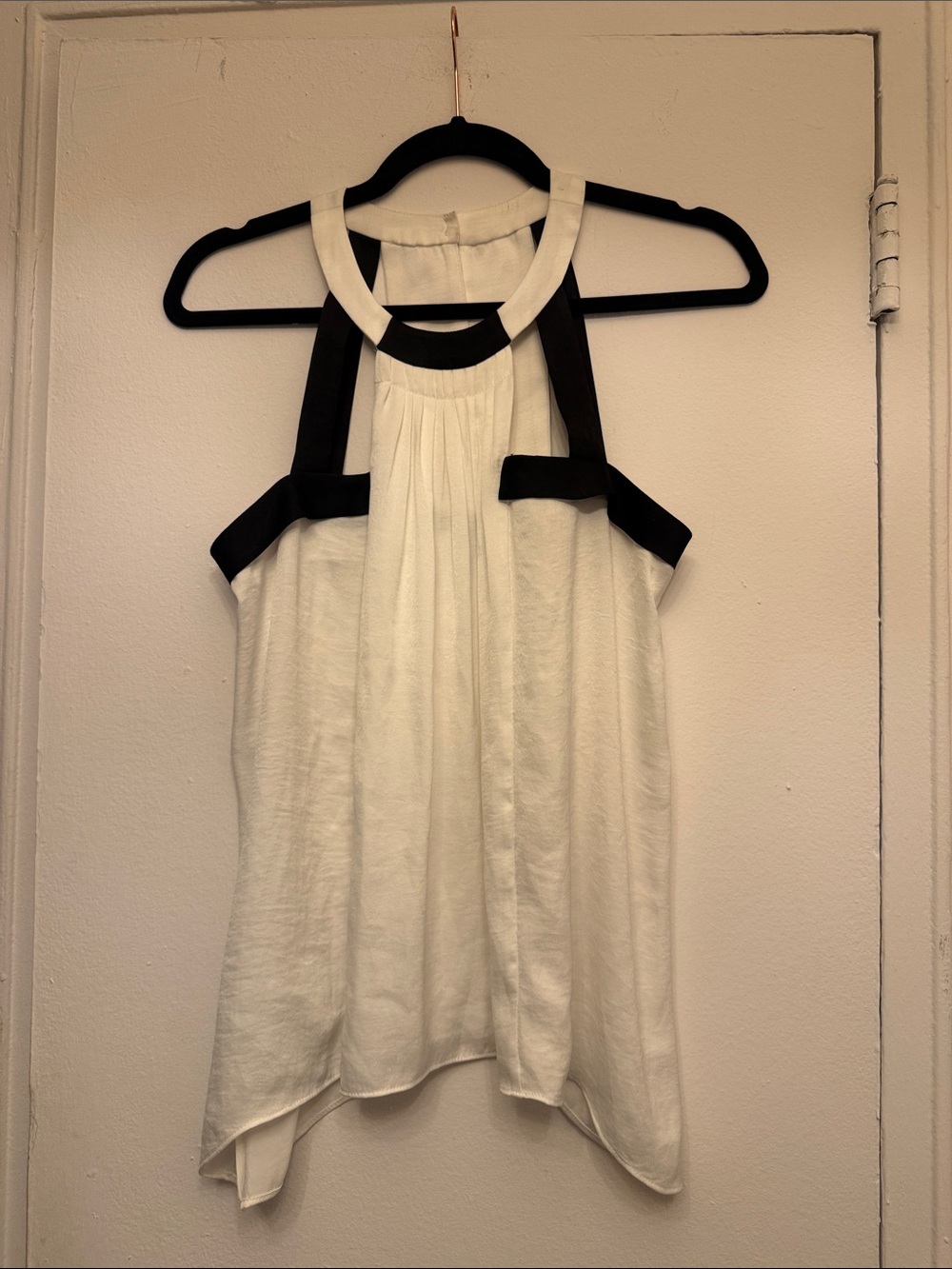 BCBGMaxAzria Black and White Halter Camisole